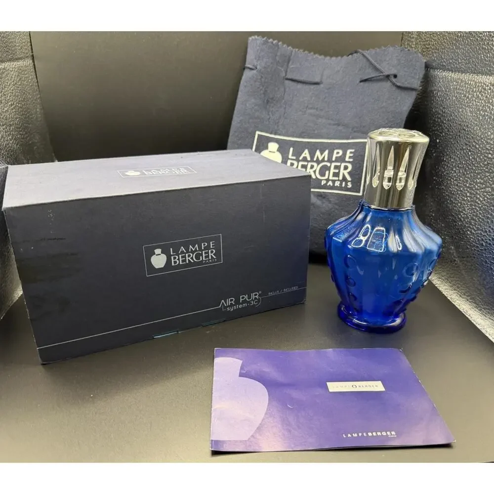 Lampe Berger Paris Fragrance Diffuser France Cobalt Blue Clochette Burn Vintage